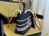 Striped beach shopping bag