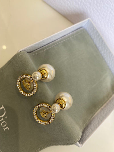 DRGold Letter Earrings