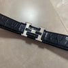 H fine head leather belt