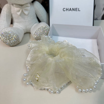 C  New Organza Pearl Hair Bands