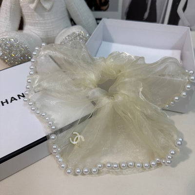 C  New Organza Pearl Hair Bands