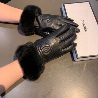 C  23 New Rabbit Fur Sheepskin Gloves