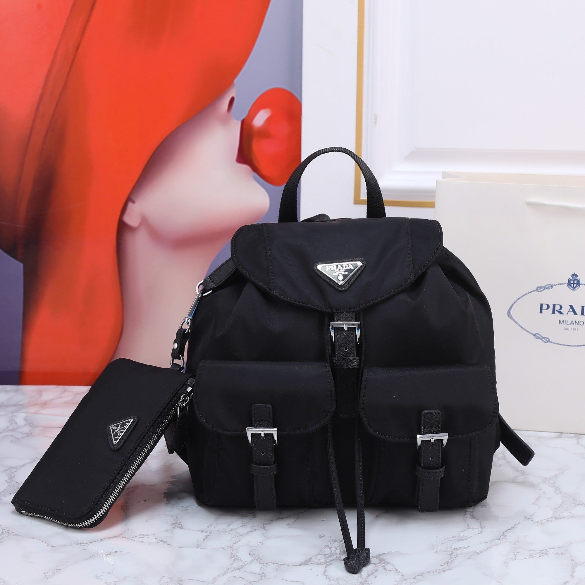 PR* nylon backpack