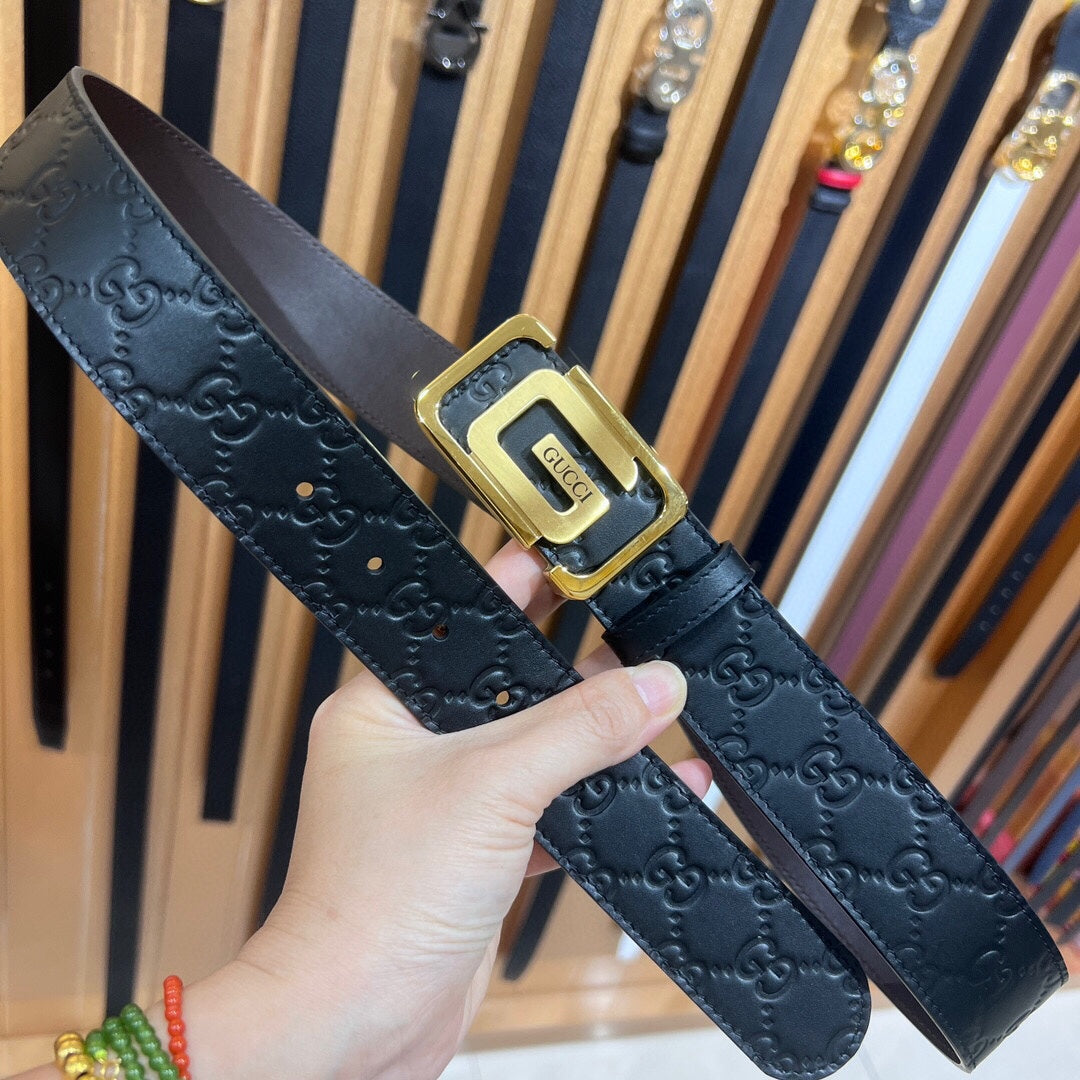 GU* first layer cowhide belt