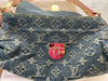 LV denim denim armpit bag