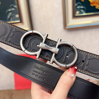 FERRA* patterned cowhide belt