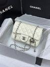 CHA* silver buckle chain bag