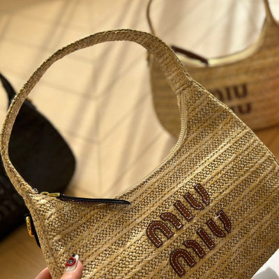 MIU* new raffia bag