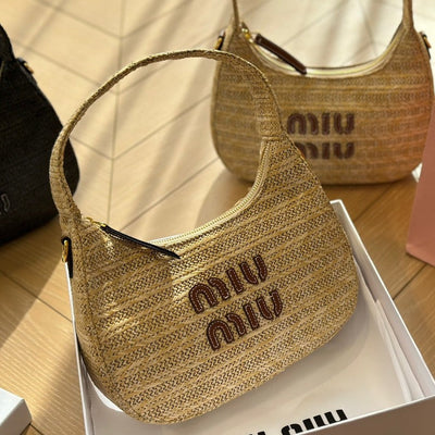 MIU* new raffia bag