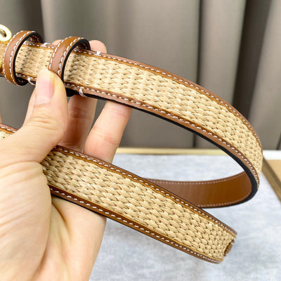 Celi* woven+cowhide belt