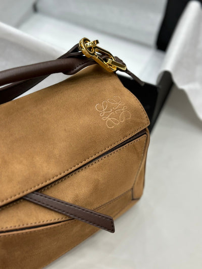 LOE* deerskin geometric bag