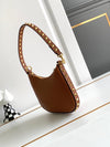 Valent* grained leather armpit bag