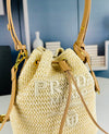 PRA* new raffia woven bucket bag