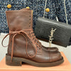 MIU* 24SS pure leather retro airport boots 1:1 VIP