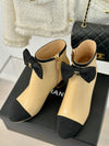 CHAN* 24SS sheepskin bow block heel ankle boots 1:1 VIP