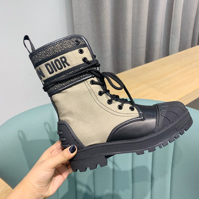 DIO* Lace-up shell toe mid-calf boots 1：1 VIP