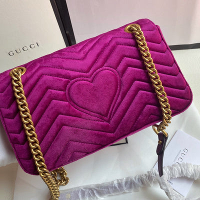 GUC* 24SS velvet chain bag