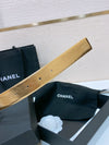 CHAN* 24SS leather belt 1:1 VIP