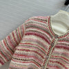 CHAN*24SS Colorblock Striped Knitted Jacket 1:1 VIP