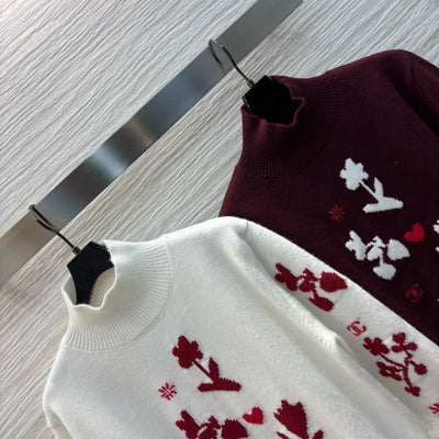 CHAN* 24SS wool flower sweater 1:1 VIP