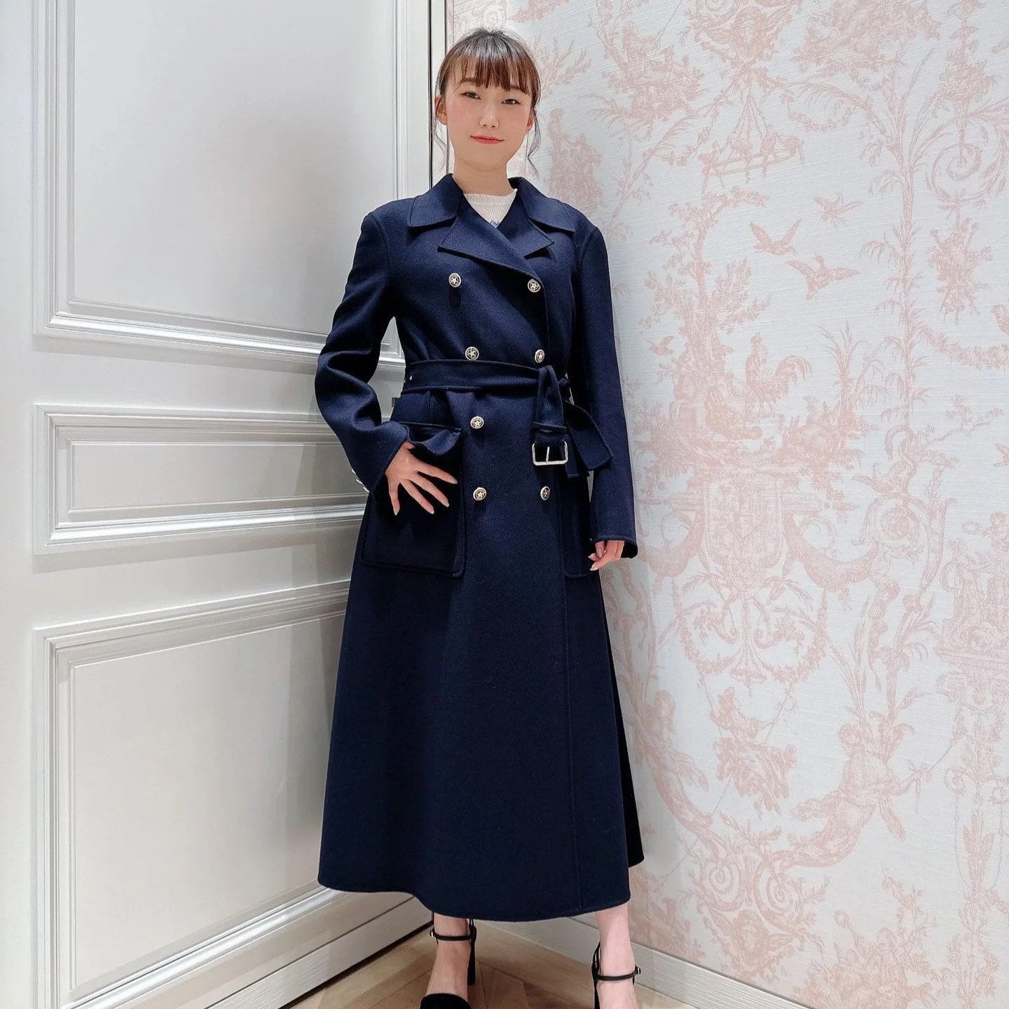 DIO* 24SS Double-breasted Lapel Cashmere Long Coat