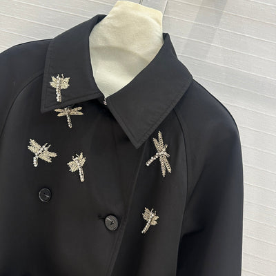 DIO* 24SS dragonfly embroidered double-breasted trench coat 1:1 VIP 11