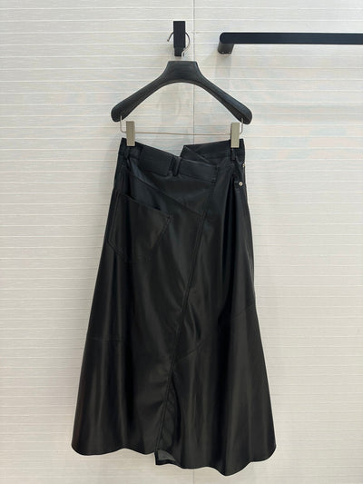 LOE* 24SS Eco-friendly Leather Midi Skirt 1:1 VIP 11