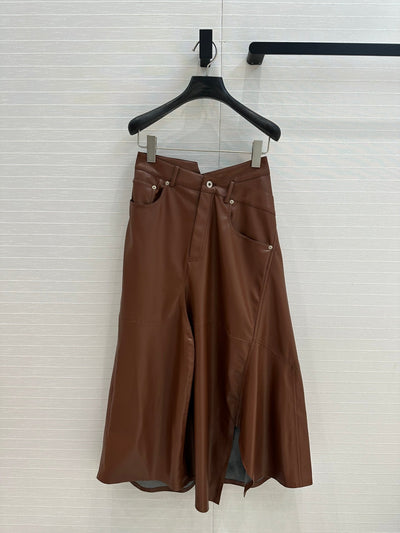 LOE* 24SS Eco-friendly Leather Midi Skirt 1:1 VIP 11