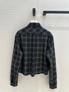 MIU* 24SS Green Plaid Short-cut Shirt 1:1 VIP 11