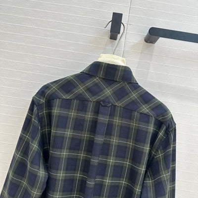 MIU* 24SS Green Plaid Short-cut Shirt 1:1 VIP 11