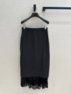 Balenciag*24SS wool lace patchwork skirt 1:1 VIP 11