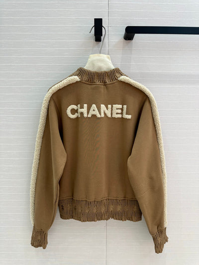 CHAN* 24SS Lambswool Patchwork Plush Sweatshirt 1:1 VIP 11