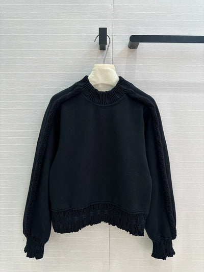 CHAN* 24SS Lambswool Patchwork Plush Sweatshirt 1:1 VIP 11