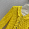 CHAN* 25SS lace stitching knitted cardigan 1:1 VIP 11