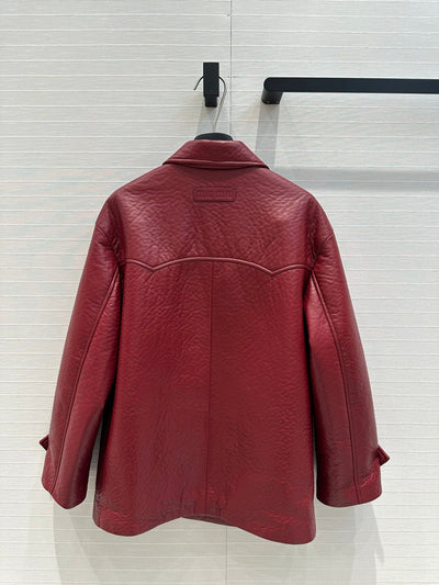 MIU* 24SS double-breasted suit 100% sheepskin 1:1 VIP 11