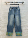 Valentin* 25SS Embroidered Panel Straight Jeans 1:1 VIP 11