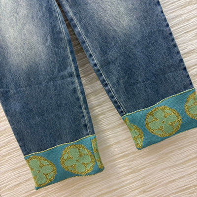 Valentin* 25SS Embroidered Panel Straight Jeans 1:1 VIP 11