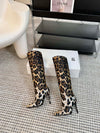 Dolc* & Gabban* 24SS Pointed Toe Leopard Print High Heel Boots 1:1 VIP 11