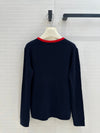 MIU* 24SS Red Edge V-Neck Cashmere Sweater 1:1 VIP 12