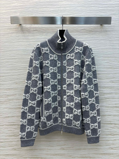 GUC* 24SS jacquard knitted zipper cardigan 1:1 VIP 12