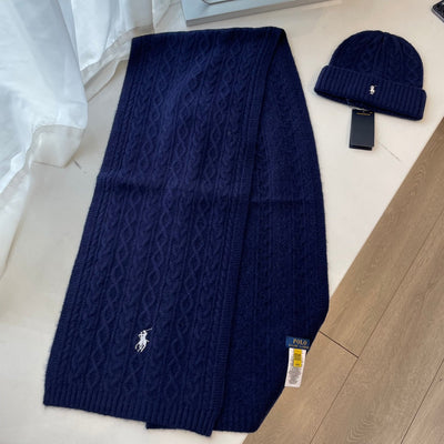 POLO scarf hat knitted set