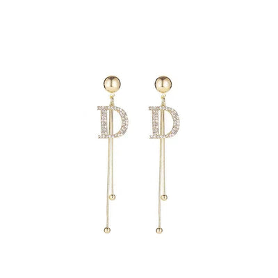 Long fashion letter earrings