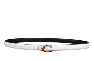 Genuine leather thin waist belt