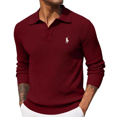 Ralph Laur* Long Sleeve Polo Shirt with Embroidered Logo