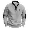 Men's Stand Collar Half Zip Fleece Long Sleeve Sweatshirt