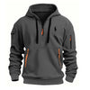 Men's Zipper And Multi Pocket Casual Sports Sweatshirt