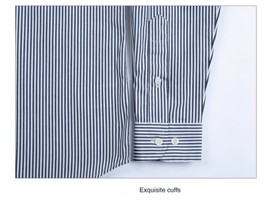 Ralph Laur* Lapel Striped POLO Long Sleeve Shirt