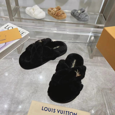 LV new fur slippers VIP1:1