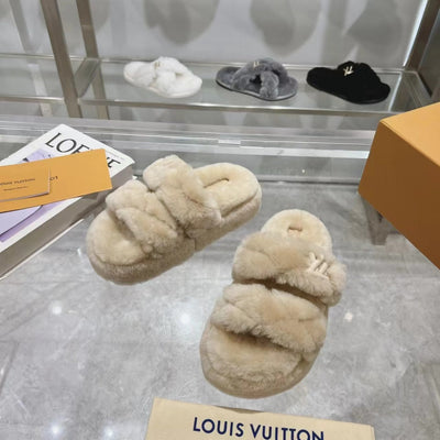 LV new fur slippers VIP1:1