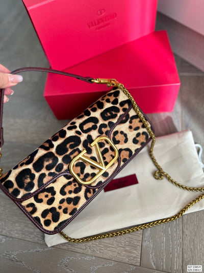 New leopard print shoulder bag